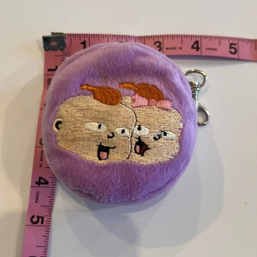 Vintage 1997 Viacom Rugrats PHIL & LIL Plush Keychain Coin Purse